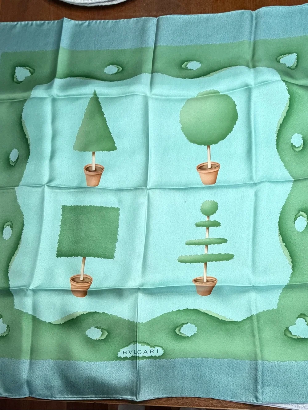 Bulgari Green & Mint Luxury Scarf